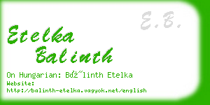 etelka balinth business card
